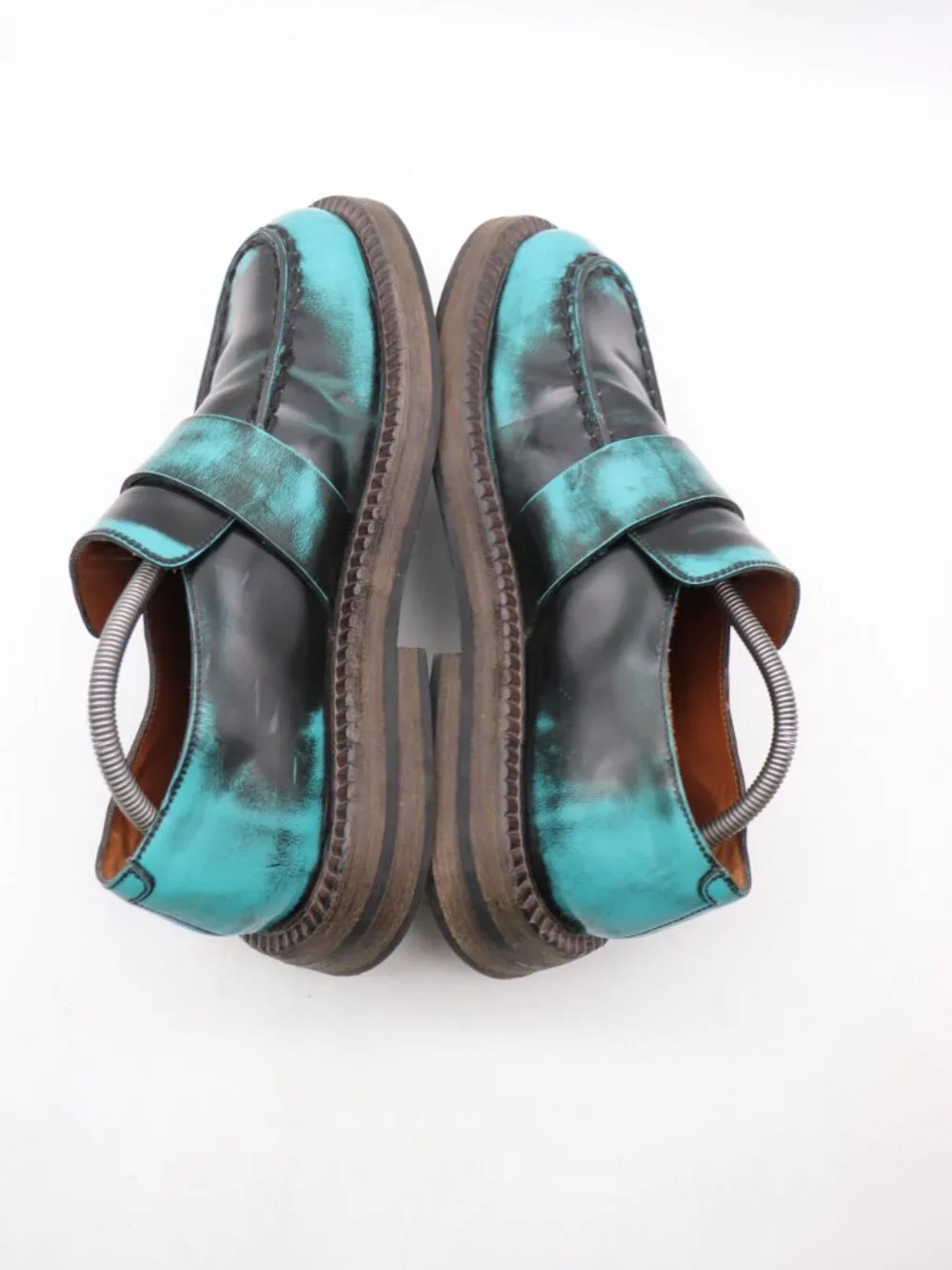 Marsèll Zucca Black Blue Leather Loafers Men's EU 43 EU Slip On Loafers Italy
